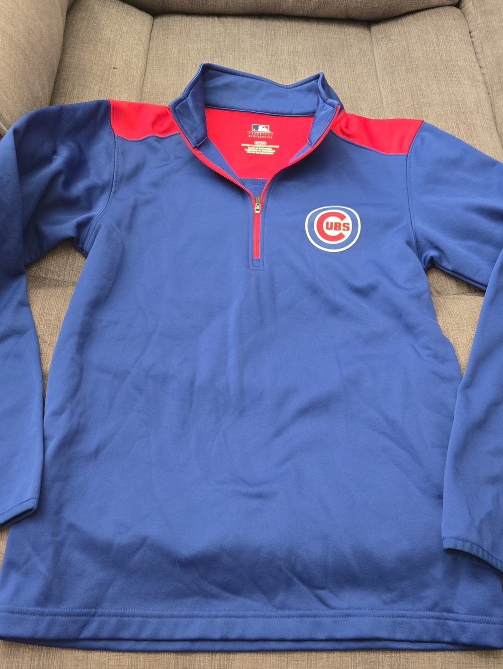 Genuine Merchandise Blue and Red Chicago Cubs Quarter-Zip Pullover